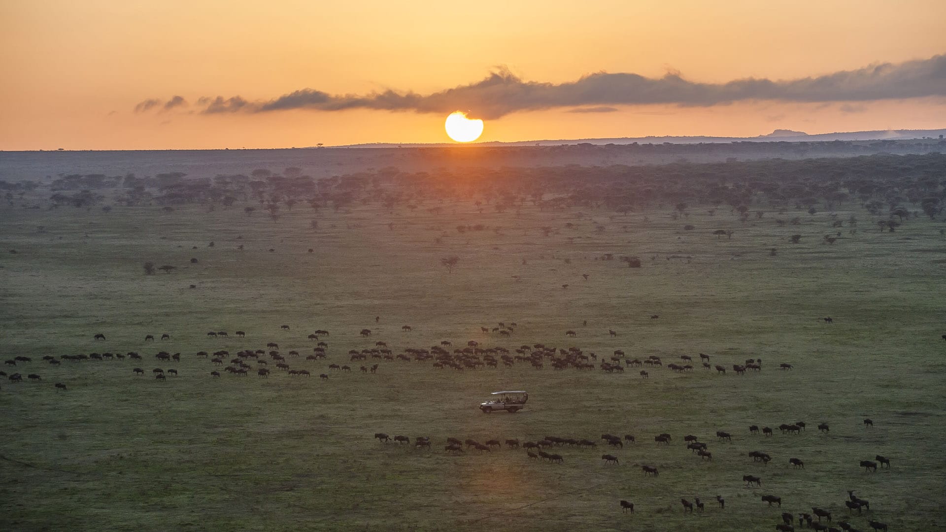 Sunset over Serengeti
