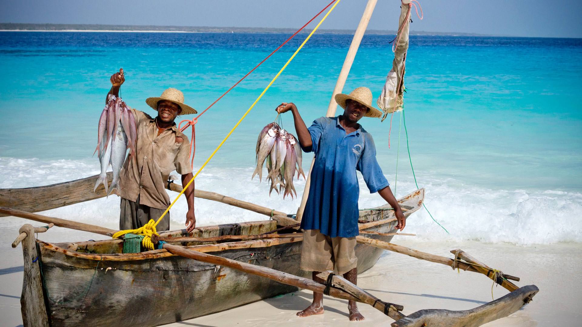 Local fishermen at Mnemba