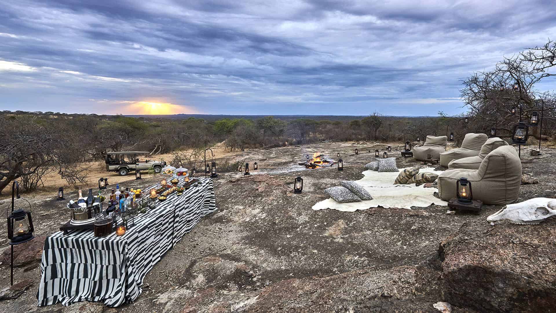 Sundowner on the rocks