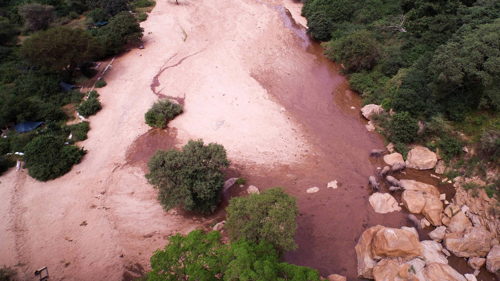 aerial view of Manyara Green Camp setting