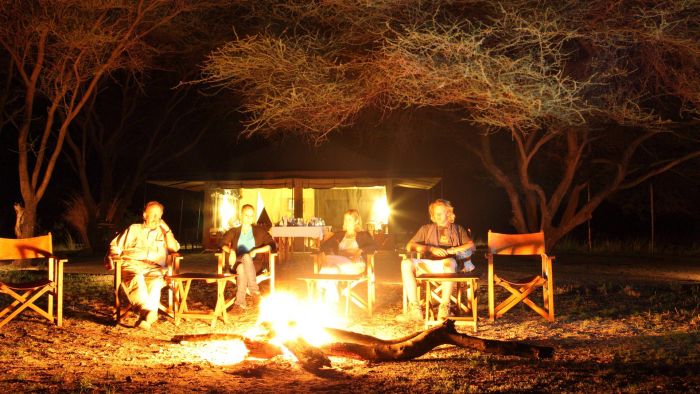 By the fireside at Manyara Ranch Conservancy