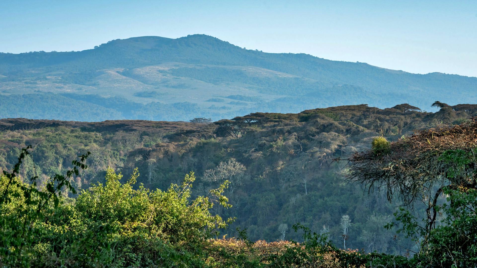 View of the Ngorongoro highlands