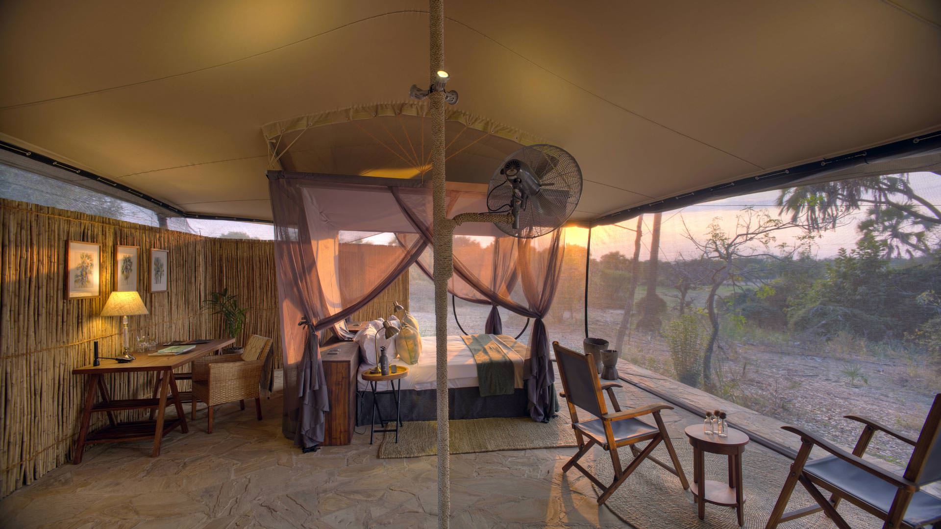 Roho ya Selous - double tent interior