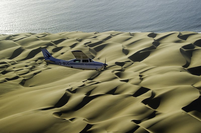 Flying over Namib Desert