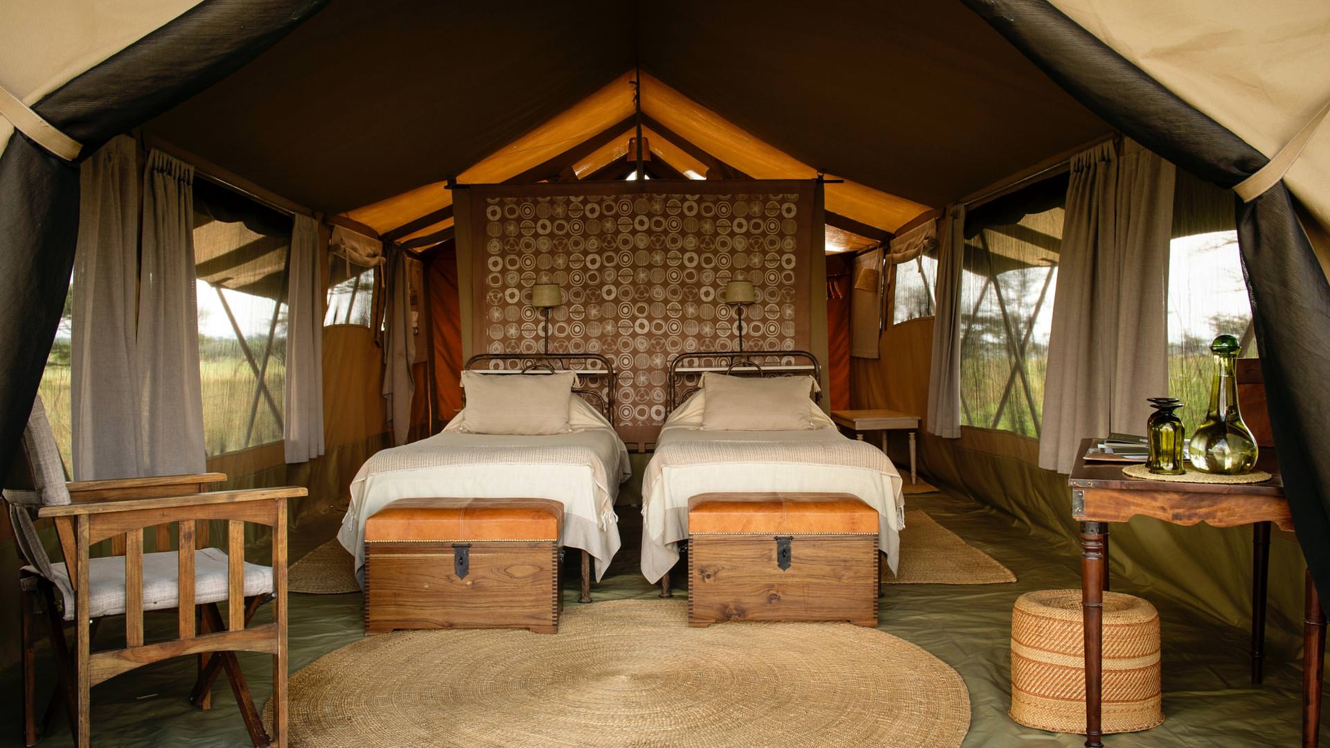 Serengeti Safari Camp Twin Tent Interior