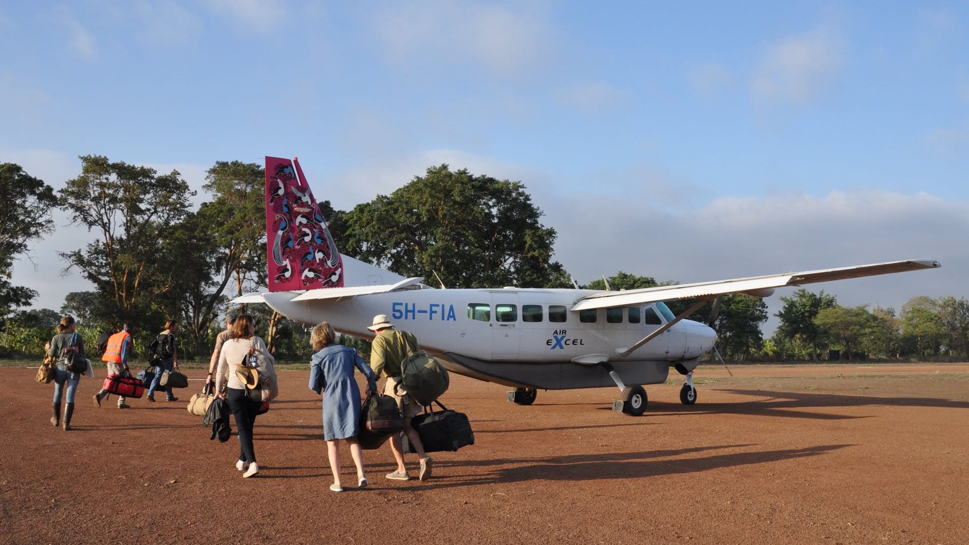 Air Excel Cessna Caravan and passengers