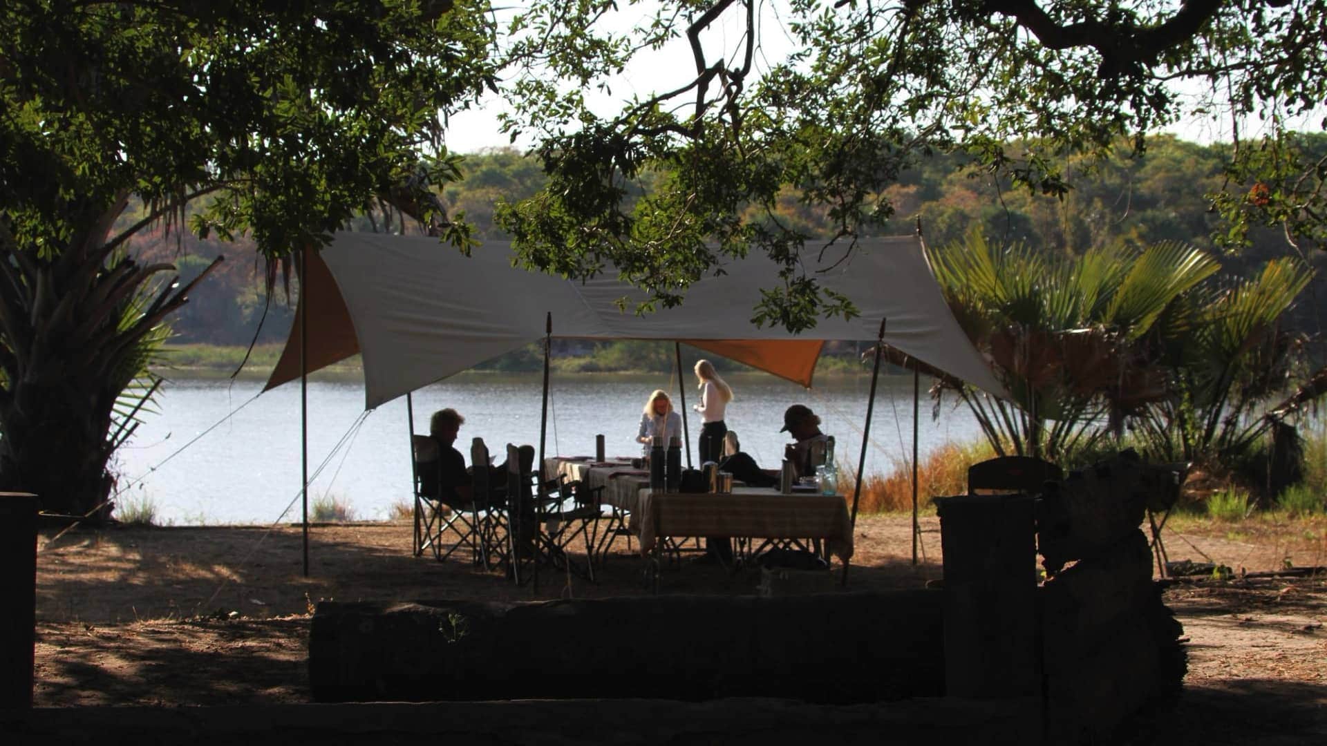 Perfect breakfast setting by the river